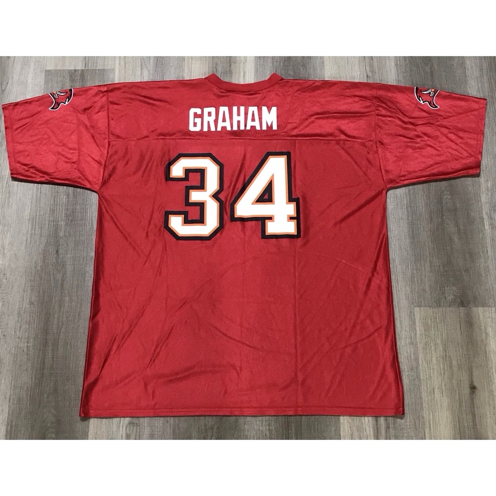 Vintage NFL Players Tampa Bay Buccaneers Earnest Graham 34 Jersey Red Mens 2XL